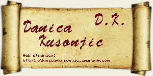 Danica Kusonjić vizit kartica